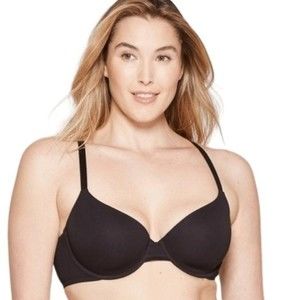 Auden Tshirt Underwire Demi Bra Black 32D Target